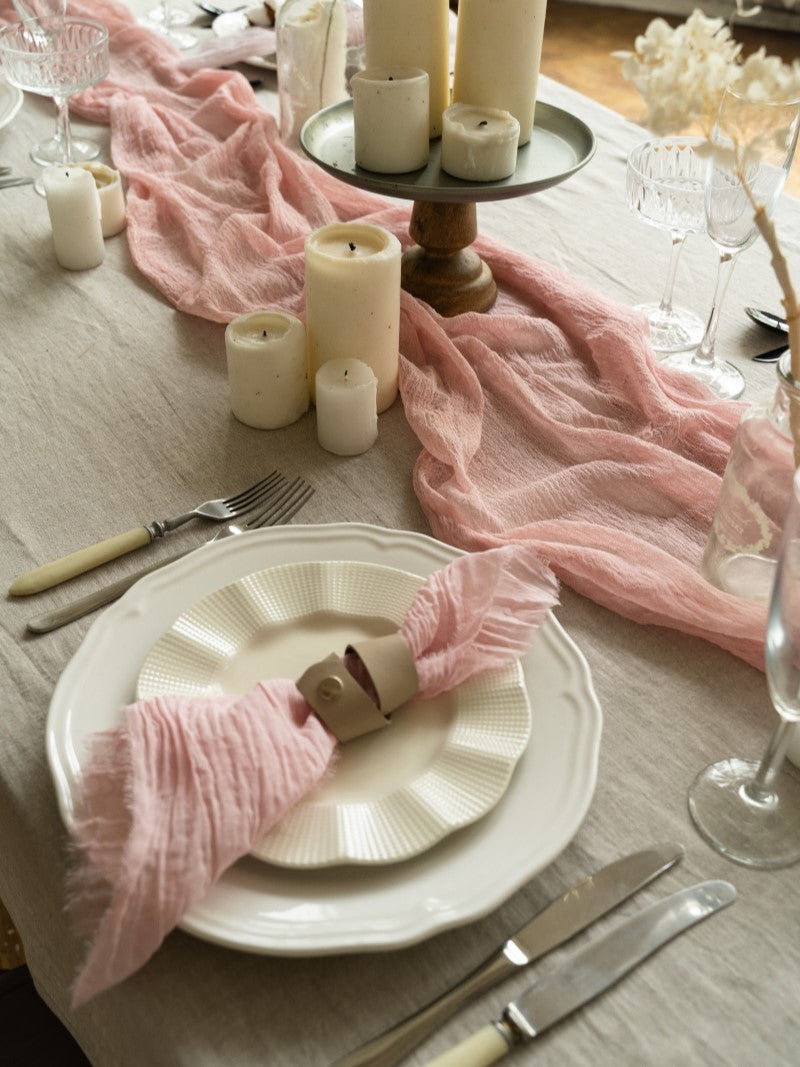 Dusty Rose Cheesecloth Wedding and Party Napkins