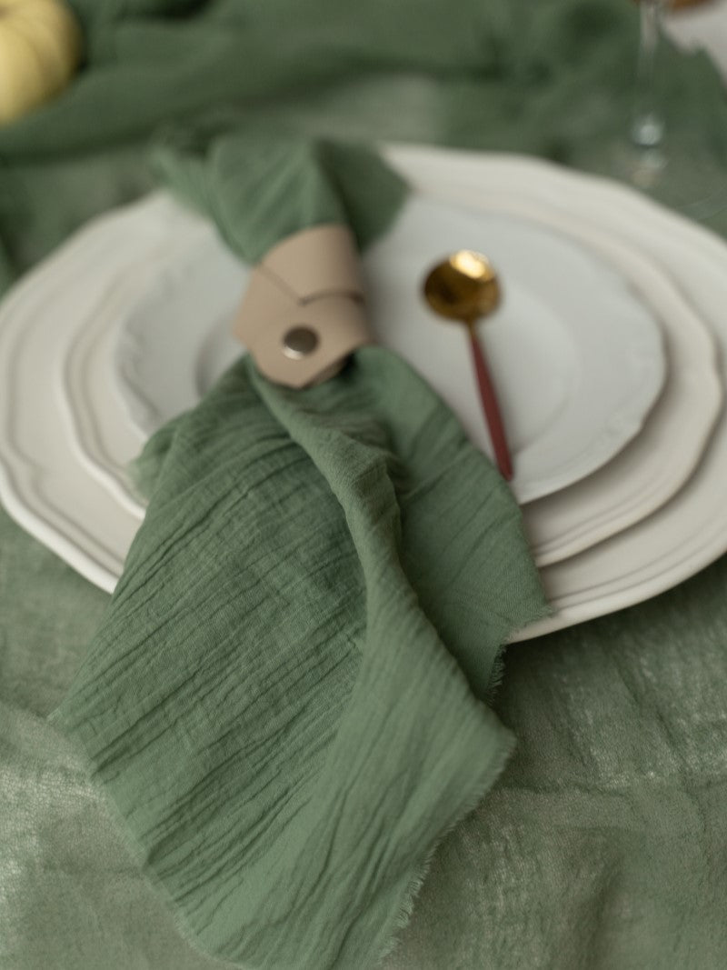 Khaki Cheesecloth Wedding and Party Napkins
