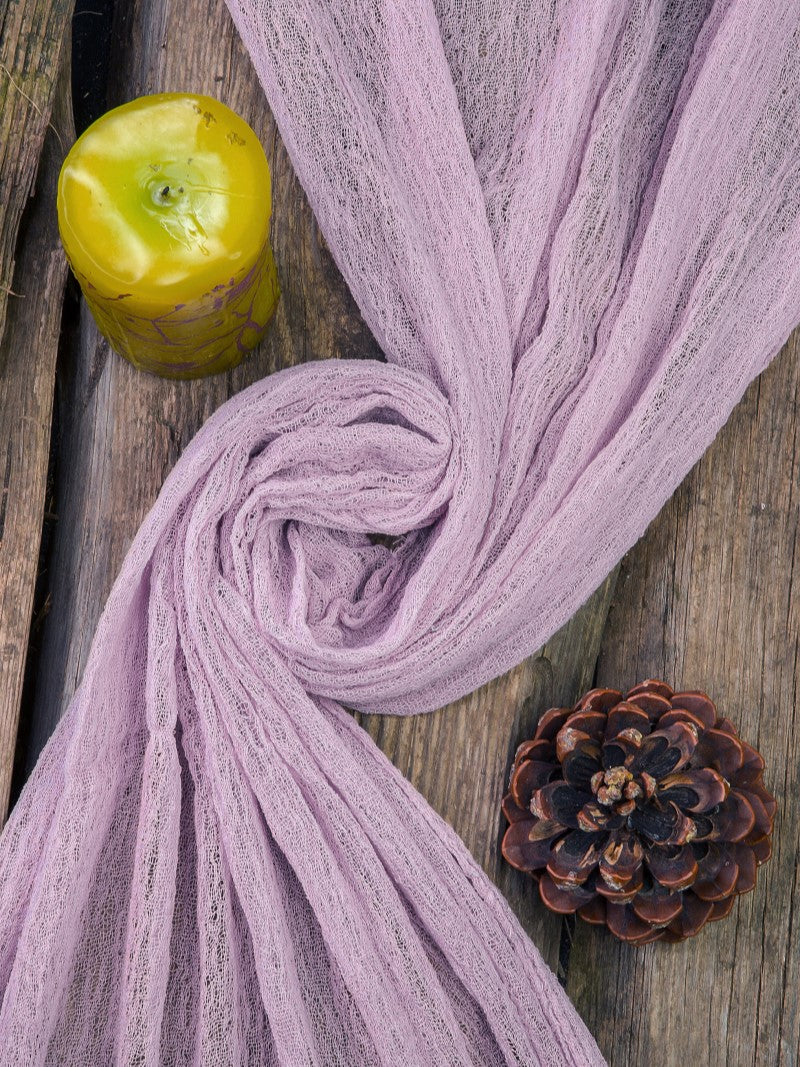 Mauve Cheesecloth Table Runner, Wedding and Party Table Decor