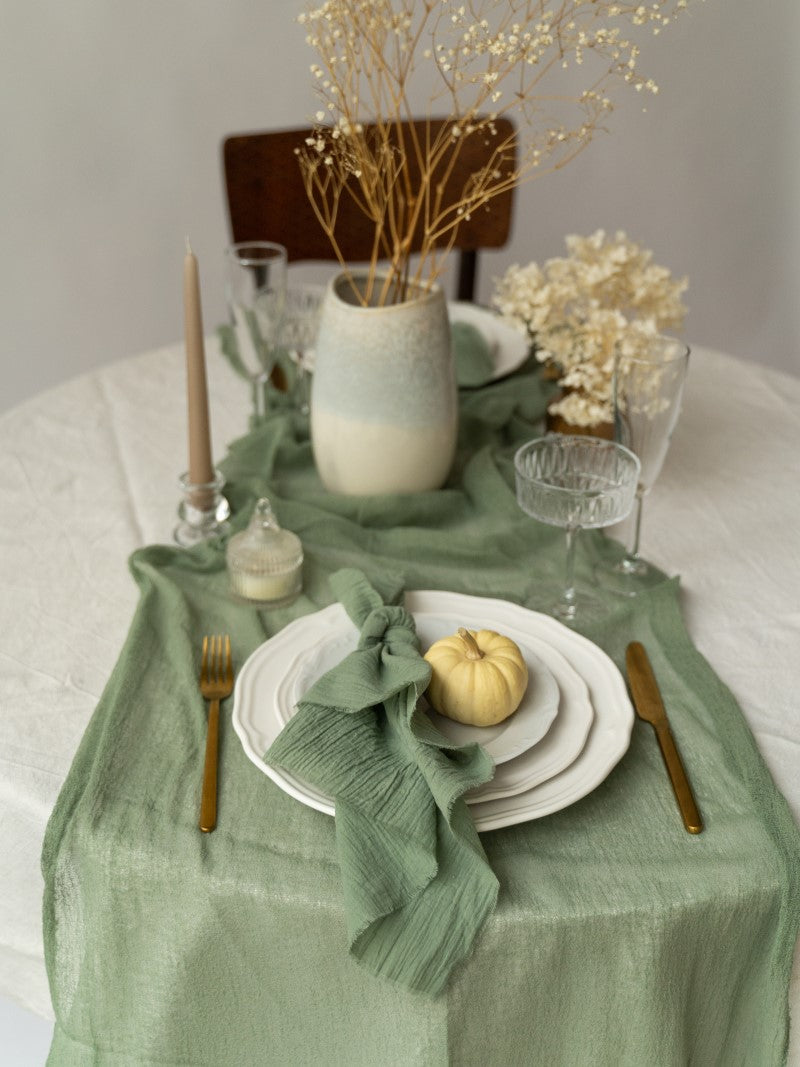 Olive Cheesecloth Wedding and Party Napkins