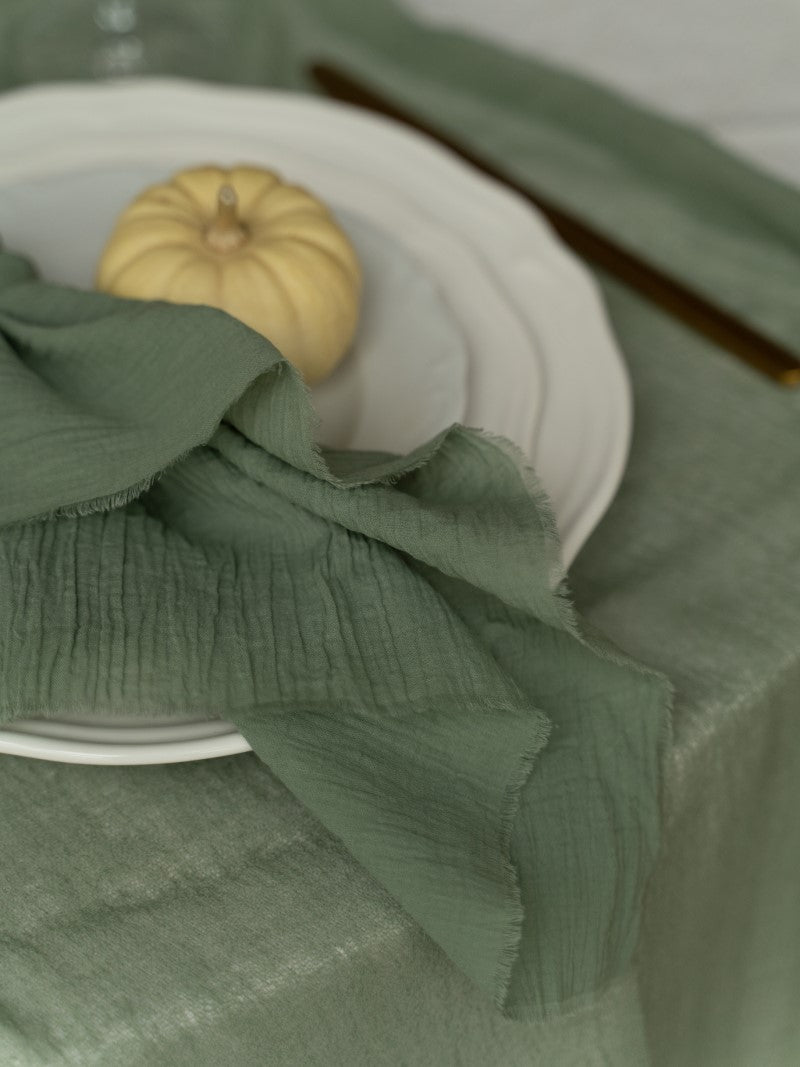 Olive Cheesecloth Wedding and Party Napkins
