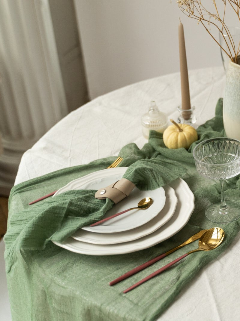 Olive Cheesecloth Wedding and Party Napkins