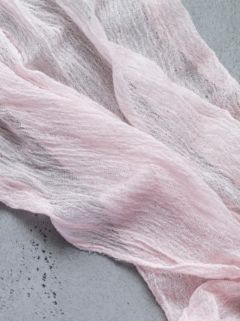 Pink Cheesecloth Table Runner