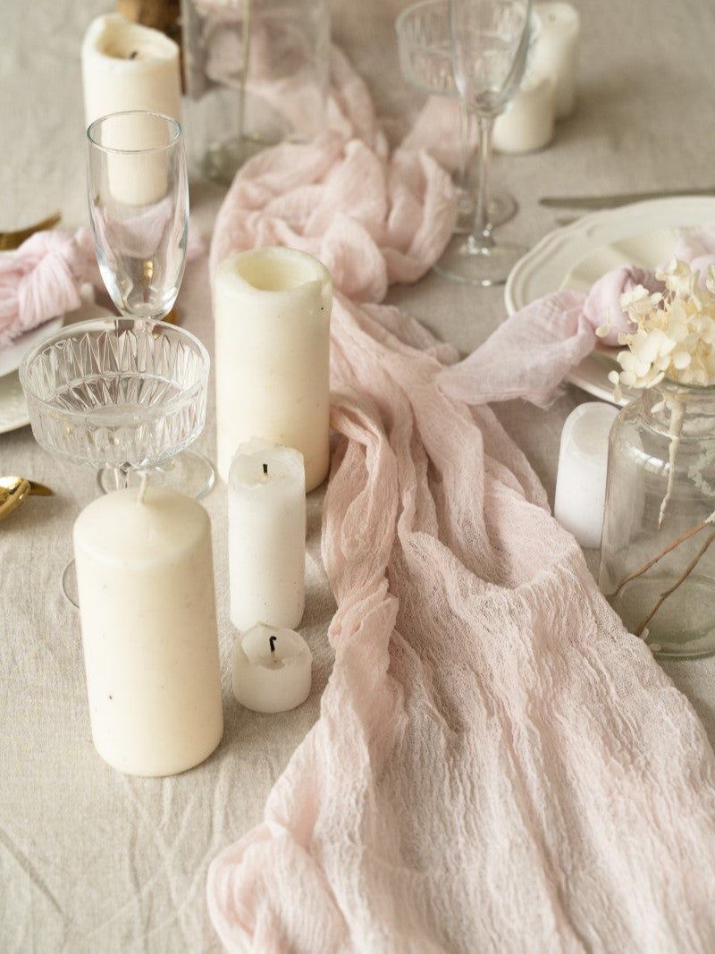Pink Cheesecloth Wedding and Party Napkins