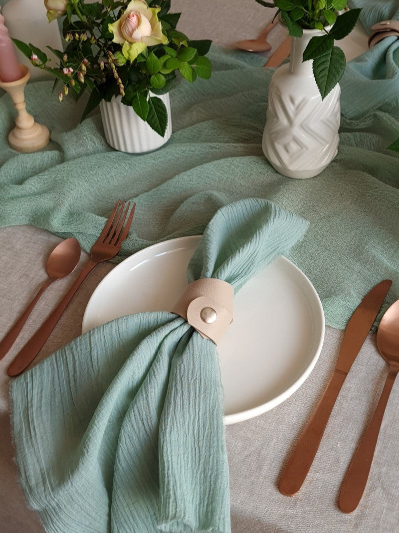 Sage Green Cheesecloth Wedding and Party Napkins