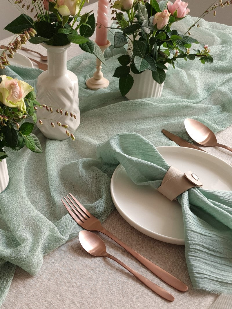 Sage Green Cheesecloth Wedding and Party Napkins