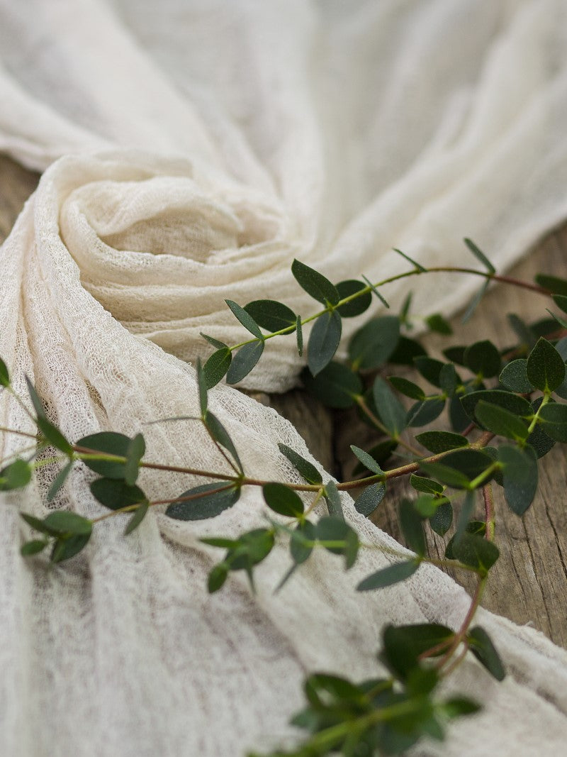 Sand Cheesecloth Table Runner