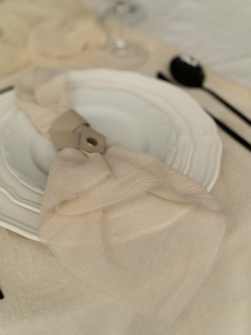 Sand Cheesecloth Wedding and Party Napkins