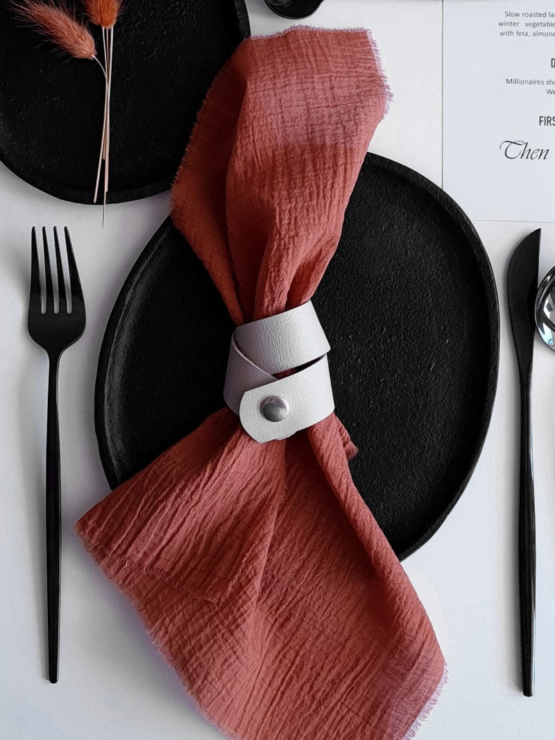 Terracotta Cheesecloth Wedding and Party Napkins