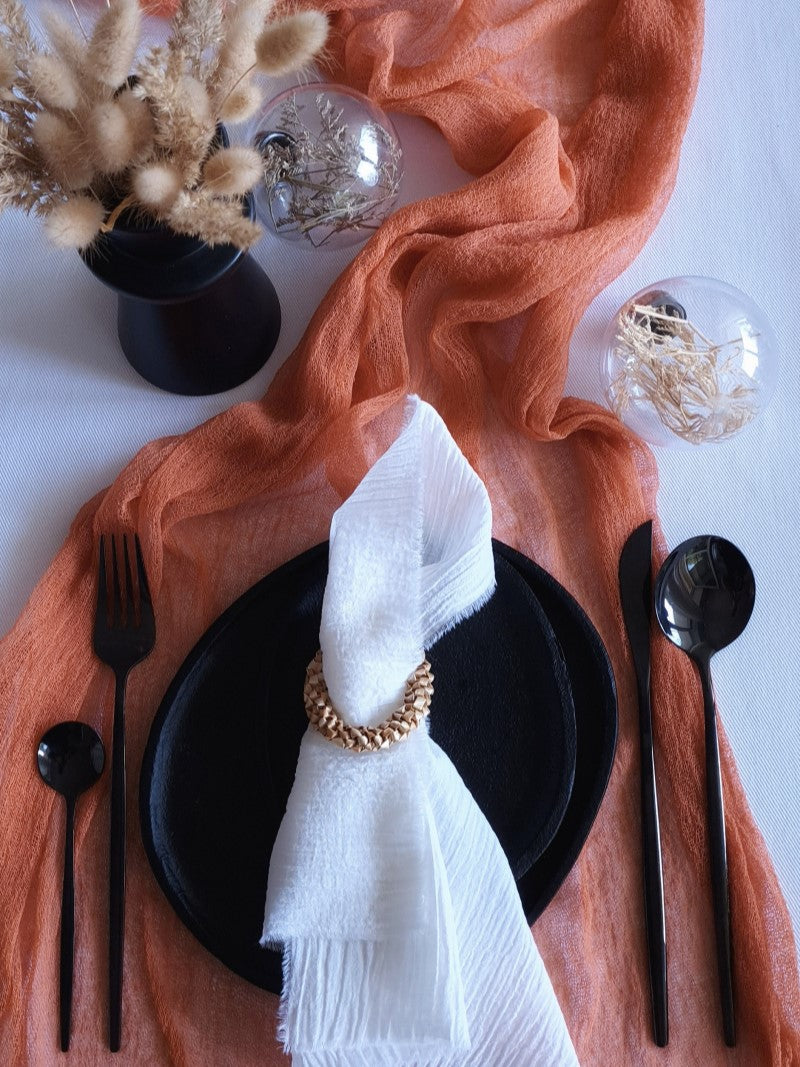 White Cheesecloth Wedding and Party Napkins
