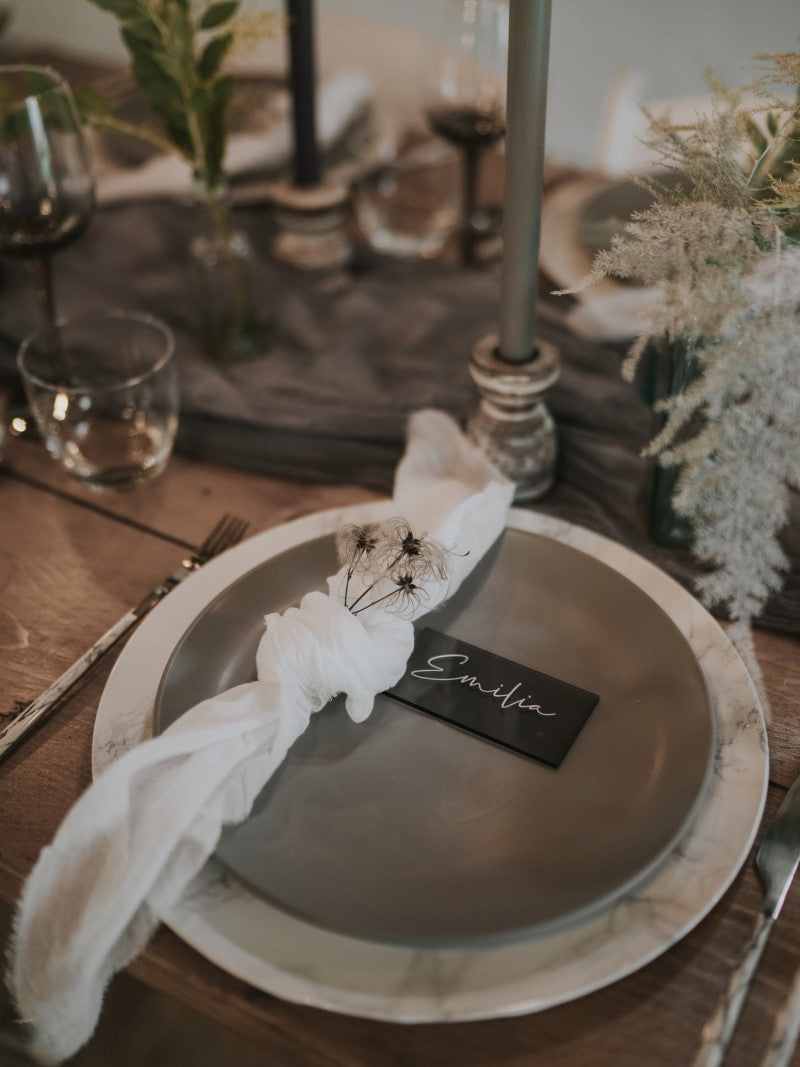 White Cheesecloth Wedding and Party Napkins