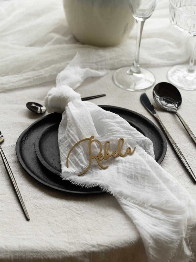 White Cheesecloth Wedding and Party Napkins