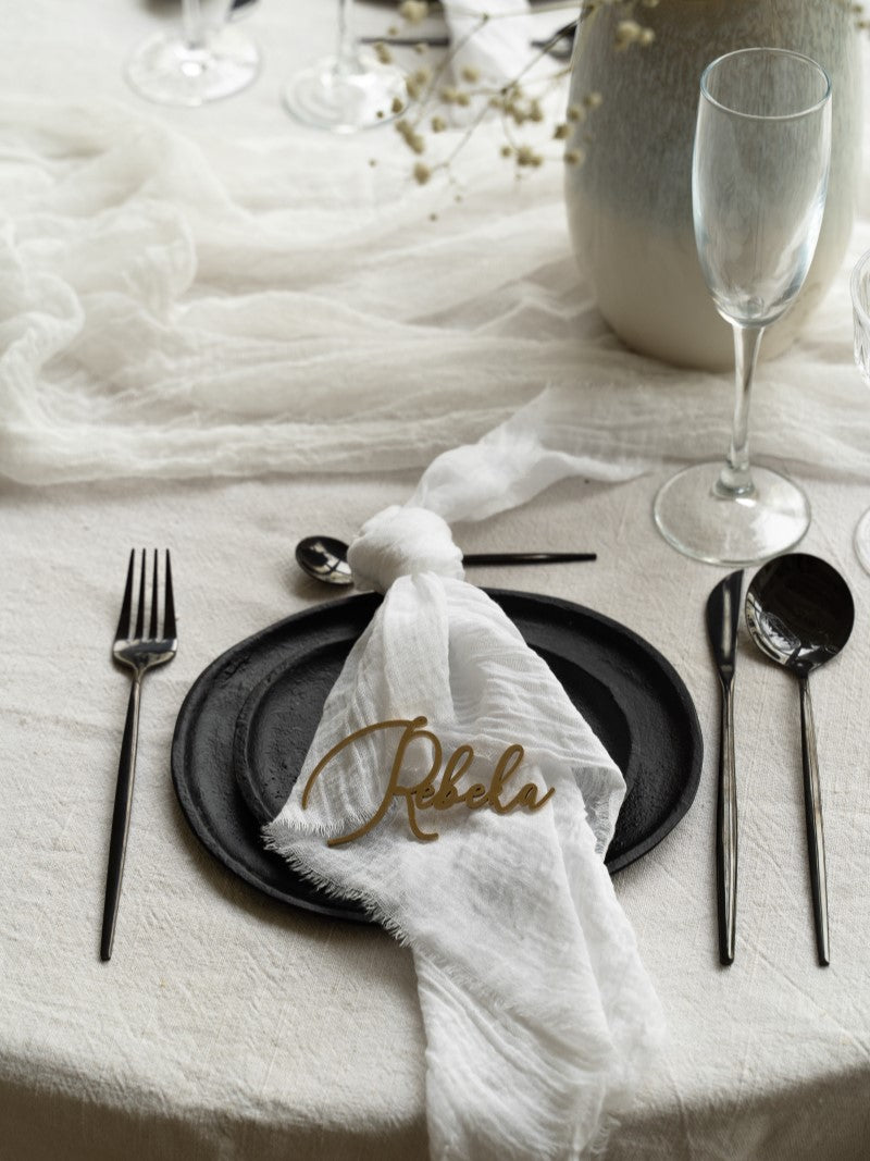 White Cheesecloth Wedding and Party Napkins